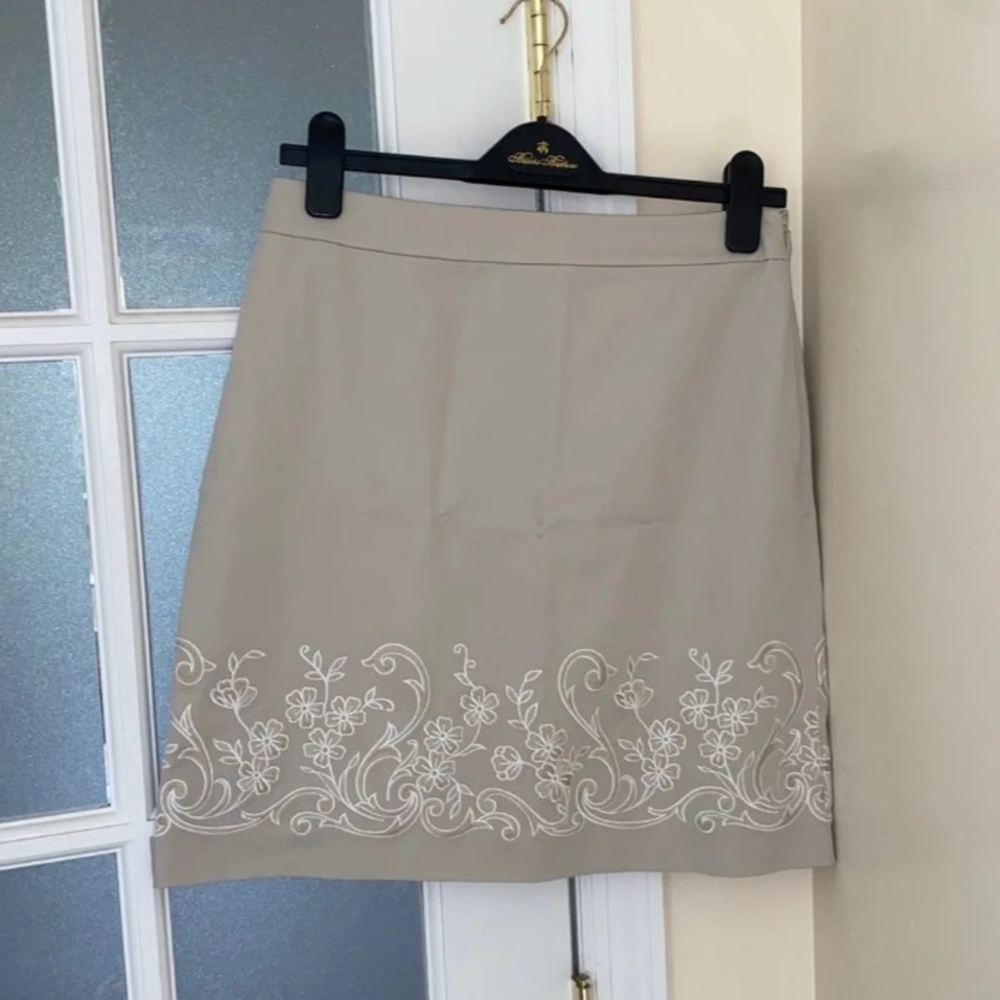 Brooks Brothers Khaki Floral Skirt